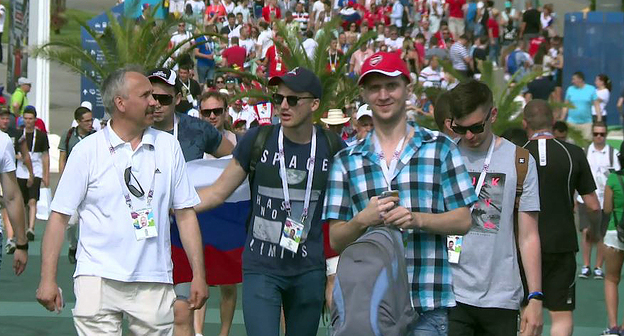 Болельщики в Сочи, 18 июня 2018 года. Фото Светланы Кравченко для "Кавказского узла"