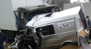 На месте ДТ в  Карабудахкентском районе Дагестана. 13 июня 2018 г. Фото: ГУ МЧС России по РД