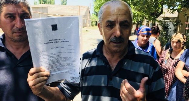 Житель села Ново-Аул Кудрат Муталибов. Его дом попал под снос. Дагестан, 23 июня 2018 года. Фото Патимат Махмудовой для "Кавказского узла"