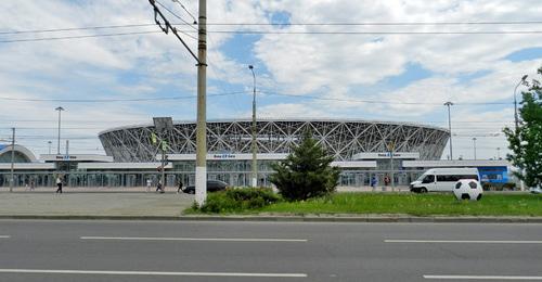 Вид на стадион "Волгоград Арена". Фото Татьяны Филимоновой для "Кавказского узла"