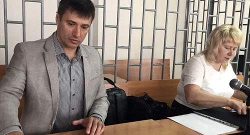 Представители Оюба Титтева в суде. Фото Патимат Махмудовой для "Кавказского узла"