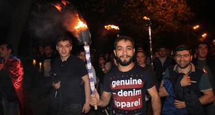 Факельное шествие в память жертв Геноцида армян в 1915-1923 годах в Османской Турции. Ереван, 23 апреля 2018 г. Фото Тиграна Петросяна для "Кавказского узла"