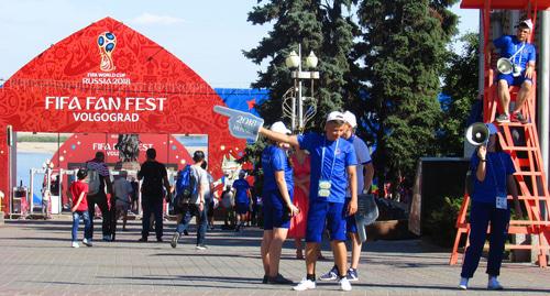 Фан-зона мундиаля в Волгограде. 18 июня 2018 года. Фото Вячеслава Ященко для "Кавказского узла"