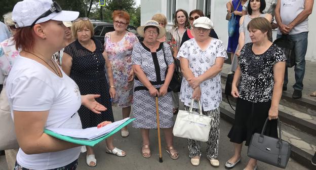 Участники пикета в Гуково. 11 июля 2018 года. Фото Вячеслава Прудникова для "Кавказского узла".