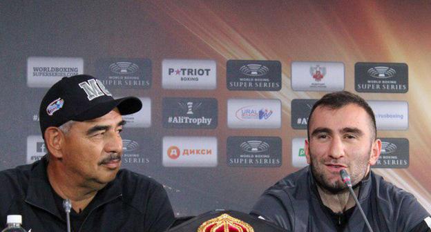 Абель Санчес и Мурат Гассиев (справа). Фото Гора Алексаняна для "Кавказского узла"