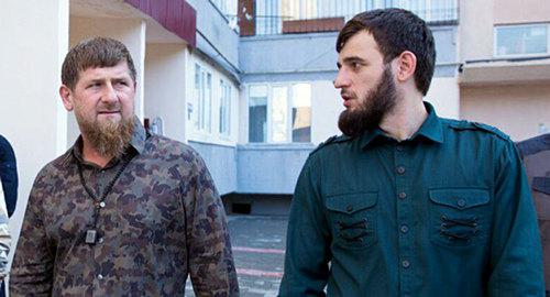 Ибрагим Закриев (справа) и Рамзан Кадыров. Фото: страница VK https://vk.com/buckzone