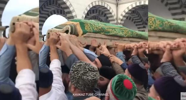 Похороны Юсупа Темирханова. Скриншот с видео https://www.youtube.com/watch?v=s1KMFwA4zSI