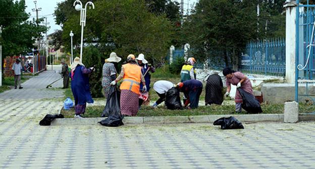 Сотрудницы клининговой компании в Махачкале. Фото Саида Вагабова https://chernovik.net