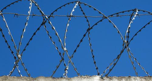 Колючая проволока над тюремным ограждением. Фото Нины Тумановой для "Кавказскго узла"