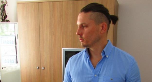 Строитель Андрей Манахов в суде в Волгограде 28 августа 2018 год. Фото Вячеслава Ященко для "Кавказского узла"