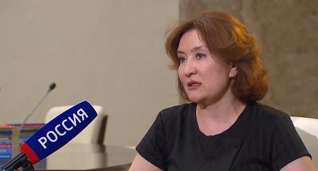 Елена Хахалева. Фото: кадр видео из репортажа телеканала "Россия-1", https://www.youtube.com/watch?v=UuCSFnpyx8I&t=573s 