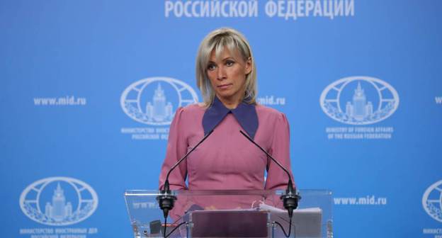 Мария Захарова на брифинге МИД России 13 сентября 2018 года. Фото пресс-службы МИД.