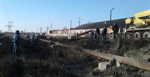 Восстановление газоснабжения. Фото: пресс-служба ГУ МЧС по Дагестану.