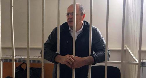 Оюб Титиев в зале суда. Фото Патимат Махмудовой для "Кавказского узла"