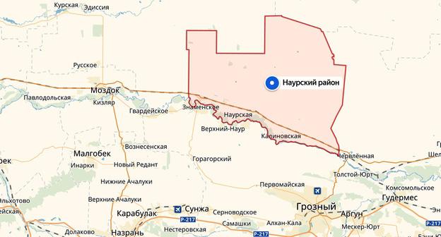 Наурский район на карте. Фото Яндекс-карты