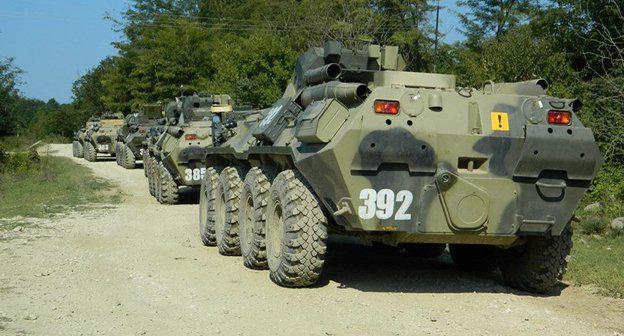 Военнослужащие ЮВО в горах Абхазии. © Фото : Пресс-служба ЮВО


