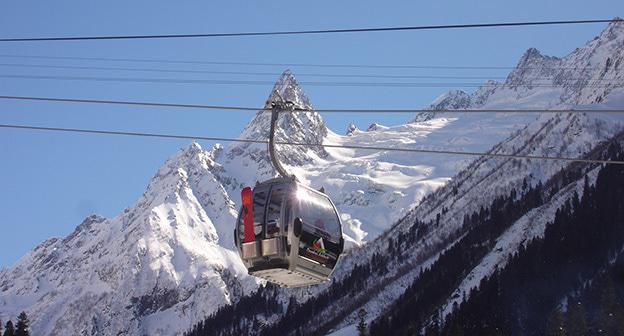 Канатная дорога. Домбай. КЧР. Фото: Колтыков Анатолий https://ru.wikipedia.org