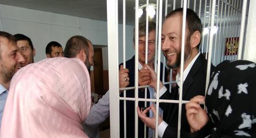 Магомед Хазбиев в зале суда. Фото Умара Йовлоя для "Кавказского узла"