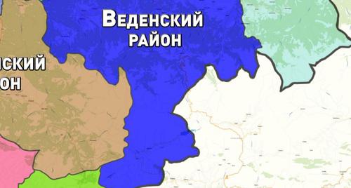 Обновленная карта границы Чечни и Дагестана. Скриншот от 11 ноября 2018 года с сайта парламента Чеченской республики, http://www.parlamentchr.ru/republic/karta-chr
