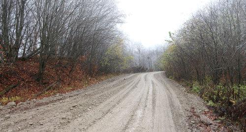 Грейдерная дорога в Ингушетии в районе села Даттых. Фото Зураба Плиева для "Кавказского узла"
