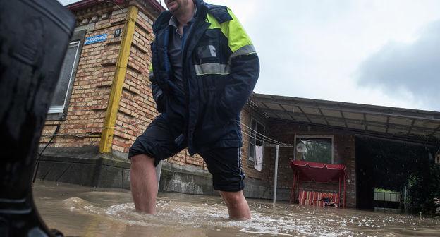 Подтопление в селе Левокумка Ставропольского края © Фото Антона Подгайко, Юга.ру

