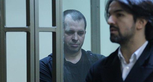 Андрей Виноградов (слева) и Мурат Мусаев в зале суда. Фото Валерия Люгаева для "Кавказского узла"