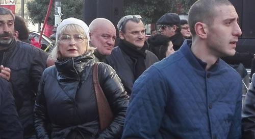 Участники акции на площади Марджанишвили в Тбилиси. 25 ноября 2018 года. Фото Инны Кукуджановой для "Кавказского узла"