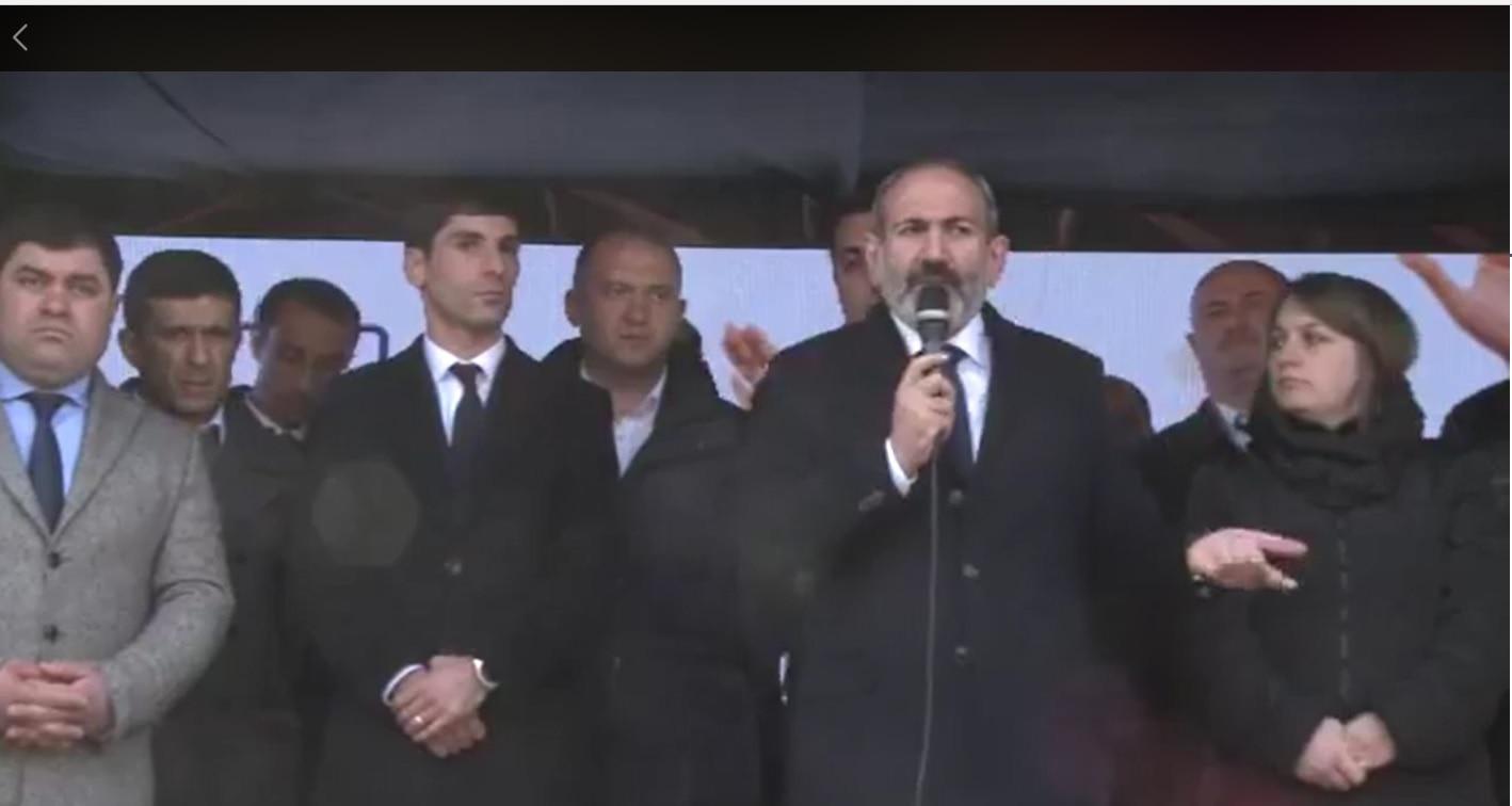 Скриншот выступления Никола Пашиняна, размещенного на его странице https://www.facebook.com/nikol.pashinyan/videos/722222454815345/