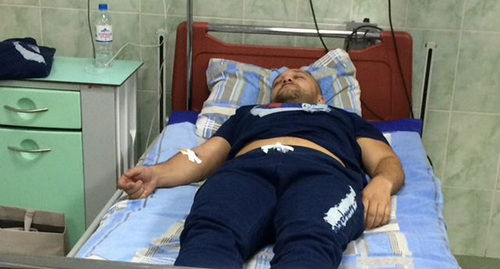 Гузер Хашукаев в больнице после пыток, август 2018 г. Фото предоставлено Гузером Хашукаевым
