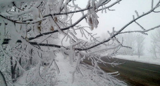 Зимняя дорога в Армении. Фото Армине Мартиросян для "Кавказского узла"