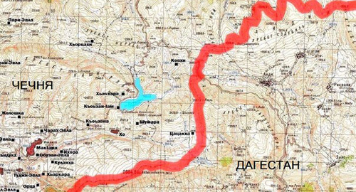 Карта новой границы между Чечней и Дагестаном. Фото: http://euro-ombudsman.org/wp-content/uploads/2013/05/AJfhzo6Dt3I.jpg