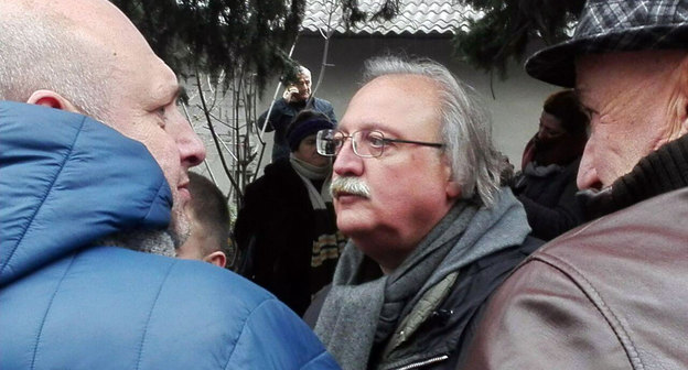 Один из лидеров «Единого национального движения» Григол Вашадзе на акции в Гурджаани. Фото: Инна Кукуджанова для "Кавказского узла"