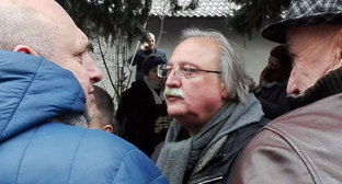 Один из лидеров «Единого национального движения» Григол Вашадзе на акции в Гурджаани. Фото: Инна Кукуджанова для "Кавказского узла"