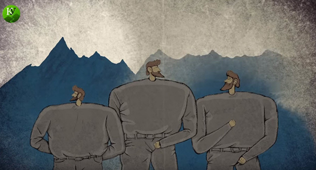 Кадр из анимации «Кровная месть: чеченский римейк. Справка "Кавказского узла".  https://www.youtube.com/watch?v=BxH47RW8GQ8