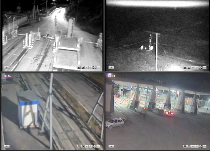 Скриншот изображения с камер на КПП "Верхний Ларс" по состоянию на 6:27 мск 5 января, https://vlars.ru/pages/3-webcam