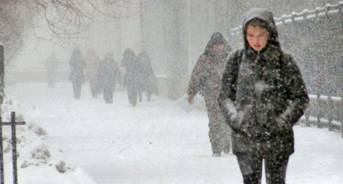 Снегопад в Волгограде. Фото Вячеслава Ященко для "Кавказского узла"