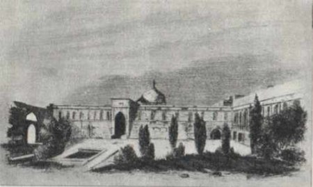 Дербент. Джума-мечеть. Рисунок И.Н.Березина. 1842 г.