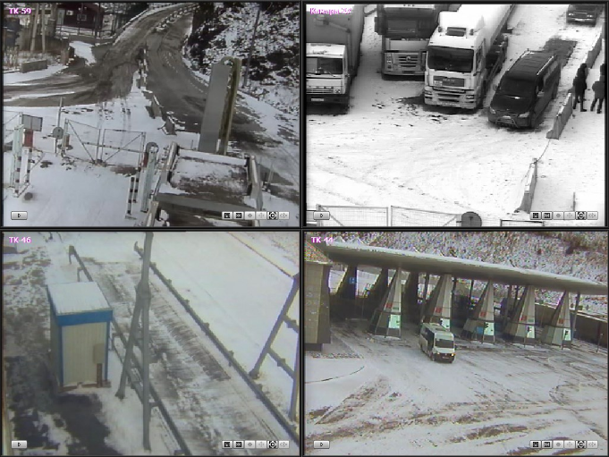 Скриншот изображения веб-камер на КПП "Верхний Ларс" 10 января 2018 года, https://vlars.ru/pages/3-webcam