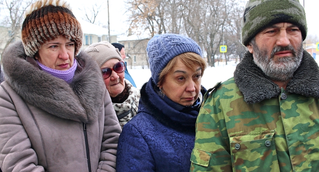 Участники пикета в Гуково 12 января 2019 года. Фото Вячеслава Прудникова для "Кавказского узла"