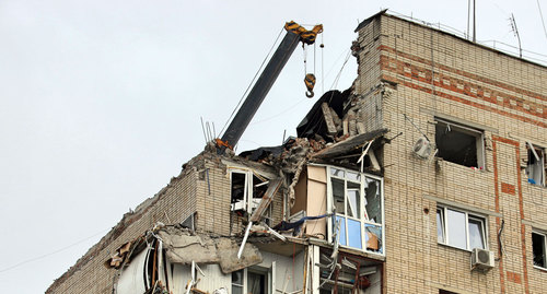На месте взрыва многоэтажного дома в Шахтах. 15 января 2019 г. Фото Вячеслава Прудникова для "Кавказского узла"