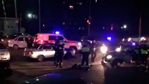Атака на полицейских в Кабардино-Балкарии. Фото: кадр видео nalchik_24_7,  https://www.instagram.com/p/BtBiQXOFn6O/