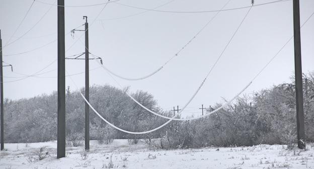 Порванные провода. Ростовская область, февраль 2019 г. Фото Вячеслава Прудникова для "Кавказского узла"