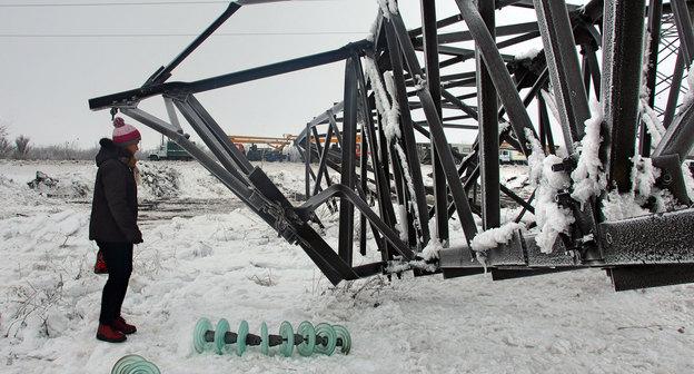 Упавшая опора ЛЭП. Фото Вячеслава Прудникова для "Кавказского узла" 