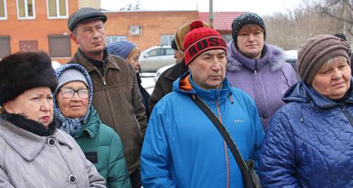 Участники пикета в Гуково 9 февраля 2019 года. Фото Вячеслава Прудникова для "Кавказского узла"