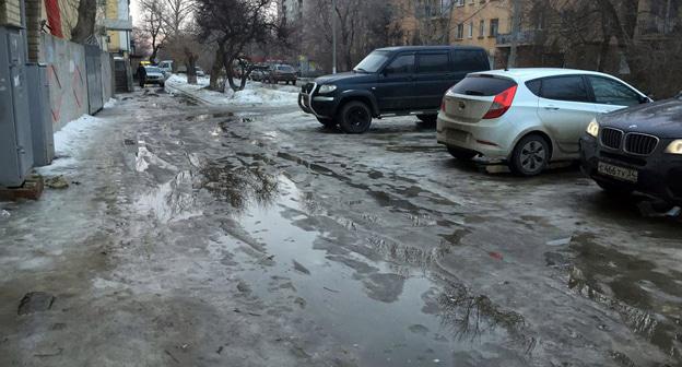 Гололед в Волгограде 21 февраля  2019 года. Фото: Татьяны Филимоновой для "Кавказского узла"