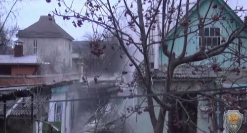 Скриншот видео с перестрелкой в Нальчике. 27 февраля 2019 г. Пресс-служба Национального антитеррористического комитета http://nac.gov.ru