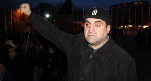 Участник митинга против территориальных уступок Азербайджану. Ереван, 26 февраля 2019 г. Фото Армине Мартиросян для "Кавказского узла"