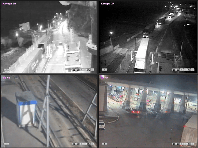 Скриншот изображения веб-камеры на КПП "Верхний Ларс" по состоянию на 22:00 мск 8 марта 2019 года, https://vlars.ru/pages/3-webcam