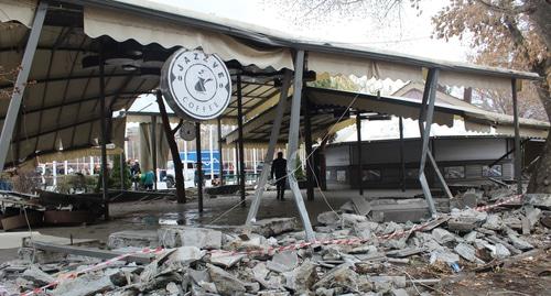 Снесенное кафе в Ереване. Фото Тигран Петросян для "Кавказского узла".