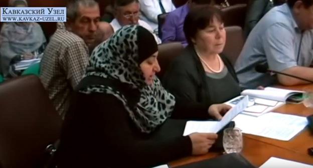 Гульнара Рустамова. Скриншот видео "Кавказского узла" https://www.youtube.com/watch?v=dtZNG3mqKqU